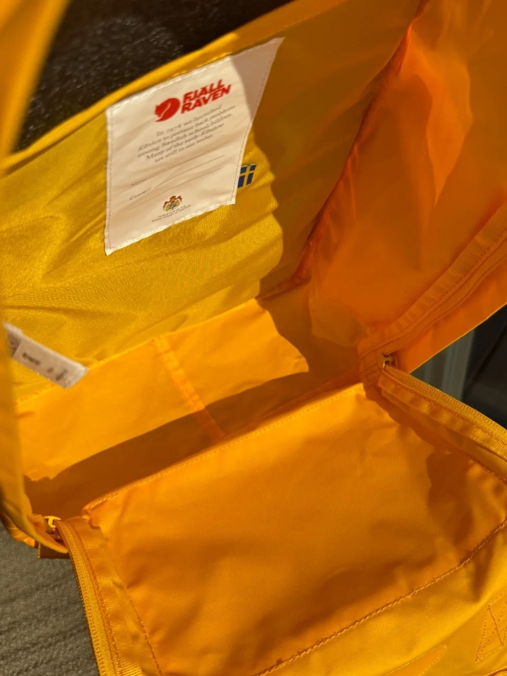 Authentic Fjallraven Kanken Classic Backpack - Warm Yellow Ochre (Mint/Like New)